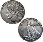Antique Liberty Indian Head  10 Dollar Coin  Uncirculated Morgan Silver Dollar  