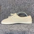 New Sanuk Pair O Dice Womens 6 Lace Up Canvas Shoes Beige Low Top Casual Sneaker