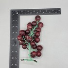 Alabaster Grapes Burgundy Red Faux Fruit Cluster Home Decor Plastic Stem