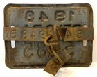 Vintage 1948 Bflo Bl Bicycle License Plate Buffalo  Ny 5584