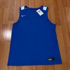 Nike Dri-fit Overtime Basketball Jersey Men s L Royal Blue White Nwt Dn6594-494