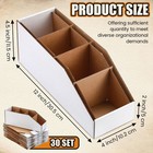 Fuyoooo 30 Pack Cardboard Storage Parts Bins Boxes With Dividers 12 X 4 X 4 5   
