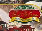 Eztec North Pole Express Battery Operated Christmas Holiday Train Set
