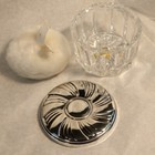 Sterling Silver Lid Crystal Jar Vanity Powder Jar Towle Silver Vintage