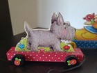 Htf Mary Engelbreit Scottie Dog   Duck Decorative Pull Toy Scottish Terrier 
