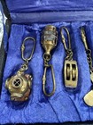 Vintage Collection Set Of Eight Brass Nautical Themed Keychains With Case