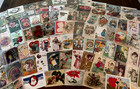 Lot Of 100 antique holiday Greeting Postcards xmas easter valentine santa s etc 