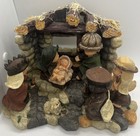 Vtg Dickson s Christmas One Piece Children   s Nativity Creche Stable Resin Whimsy