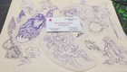 Vintage Acetate Stencil Wizards Used By Red s Tattoo Studio From Flash Lot 1