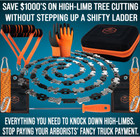 High Limb Rope Saw 53 In - Zero Effort 360 Arborist Rope Chain Saw - Limb Saw   