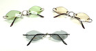 Vintage Lot Of 3 Pairs Of Rimless Titanium Eyeglasses