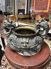 Antique Chinese Incense Bowl Dragon Motif Very Old Rare Incredible Detail