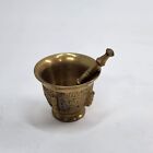 Vtg Miniature Mortar   Pestle Solid Brass  Mini Apothecary Mortar 1 5 
