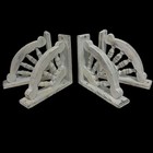 4 Matching Antique Architectural Salvage Wood Spindle Corbels Chic Shelf Bracket