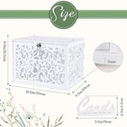 White Pvc Gift Card Box With Lock - Diy Wedding   Party Money Envelope Card B   