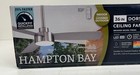Hampton Bay Dorsey 36in  Indoor outdoor Brushed Nickel Ceiling Fan W remote open