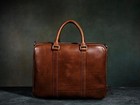 New Satchel   Page Diplomat Italian Leather Briefcase Bag Msrp  545