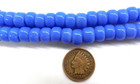 Vintage Czech Opaque Med Blue Bohemian Glass Crow African Trade Beads 121 Read