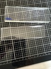 Set Of 2 Clear Rectangular Stamp Acrylic Block Mounts - 5 1 2 X 1 1 2   2x6