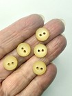 5 Vintage Opaque Ivory Dome Two Hole Buttons 7 16 