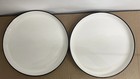 2 Malacasa Porcelain White And Black Dinner Plates 10   