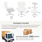 Saddle Genuine Leather Reclining Swivel Chair With Ottoman   Adjustable Headrest