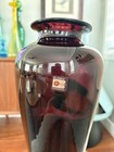 Vintage Blenko 8310m 16    Plum Purple 1980s Glass Vase