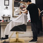 Black gold Classic Hydraulic Barber Chair Hair Styling Salon Beauty 360   Swivel