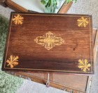 Quality Victorian Rosewood   Marquetry Sewing Box With Original Interior
