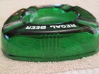 Vintage Regal Beer Green Glass Ashtray Trinket Smoking Collectibles
