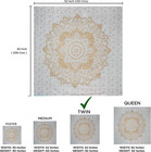 Metallic Gold Tapestry Mandala Wall Hanging- Bohemian Decor Hippie Tapestries