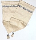 Abbey Hill Sears Curtains Set Drapes Valances Champagne Beige Blue Satin Luxury 