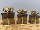 Vintage Holiday Collection By Godinger Two Tone Present Box Candle Holders   3  