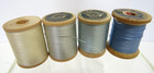 Lot 11 Vintage - Small - Star Sewing Thread   3 Empty Wooden Spools
