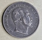 1871 A 1 Vereinsthaler Prussia German States Vf Thaler Wilhelm I
