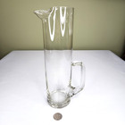 Mcm Tall Thin Clear Glass Martini Cocktail Pitcher 10 75 X 3  Square Handle