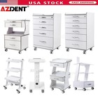 Azdent Dental Mobile Cabinet Cart With Drawers  tool Cart Trolley With Sockets