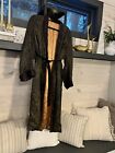 Vtg  1960   s Roytex Embossed Paisley Lounge Smoking Robe Mens Hugh Hefner Satin