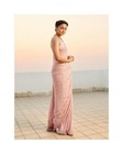 Pink Alia Bhatt Saree For Women  Designer Indian Wedding Reception Party Saree