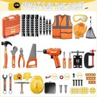 Kids Tool Bench Set 95pcs Pretend Play Workbench W  Electric Drill Tools Age 3-8