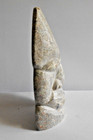 Vintage Carved Soapstone Sculpture  Eskimo Inuit Chief s Headstone