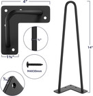 14 Inch Heavy Duty Hairpin Furniture Legs  Metal Home Diy Projects For Nightstan
