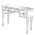 New Modern Mirrored Console Table Makeup Vanity Desk With 5 Drawers Storage
