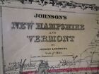 Johnson s  Map Vermont   New Hampshire   Antique