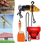 1 2ton Electric Chain Hoist 1100lb 13ft Lifting Chain Wired Remote Control 1300w