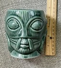 Bon Cera Ancient Alien Blue Green Tiki Mug Head Hunter Ceramic Collectible New 