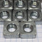 8- Zinc Plated Grade 2 Steel 7 16-14 Square Nuts  Coarse Thread  Free Us Ship