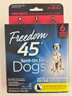 Freedom 45 Flea tick Control Spot On 6 Month Supply Large Dog 33-66 Lbs  6 Pack 