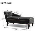 58  Velvet Chaise Lounge Chair Tufted Sleeper Lounge Sofa For Living Room Office