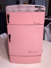 Vintage Wolverine Pink Metal Tin Litho Toy Refrigerator Kitchen Furniture 1950s